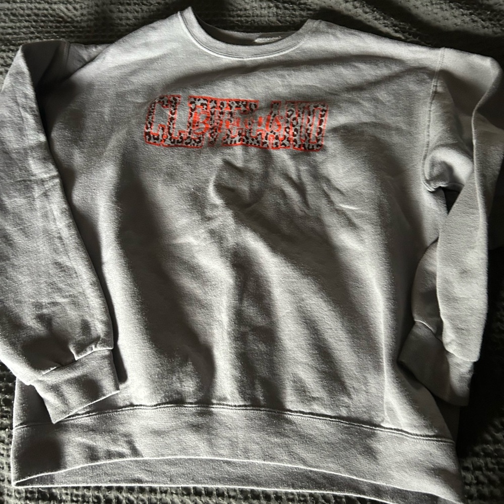 Cleveland Browns Gray Crewneck Sweatshirt